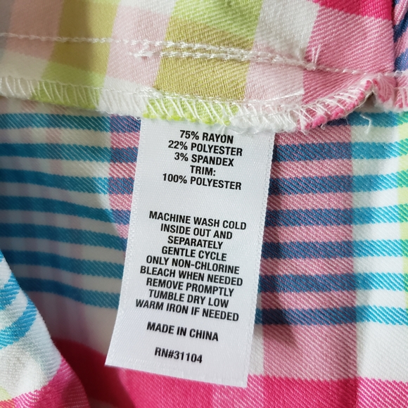 Crown & Ivy Multicolor Plaid Women's Skort - Picture 5 of 5